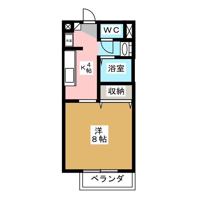 SURPLUS ONE LILAS II(1K/2階)の間取り写真