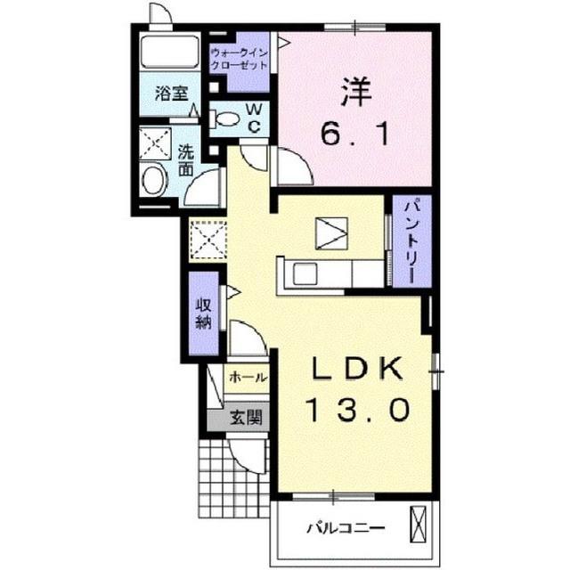 メゾンド クラッシモ A(1LDK/1階)の間取り写真