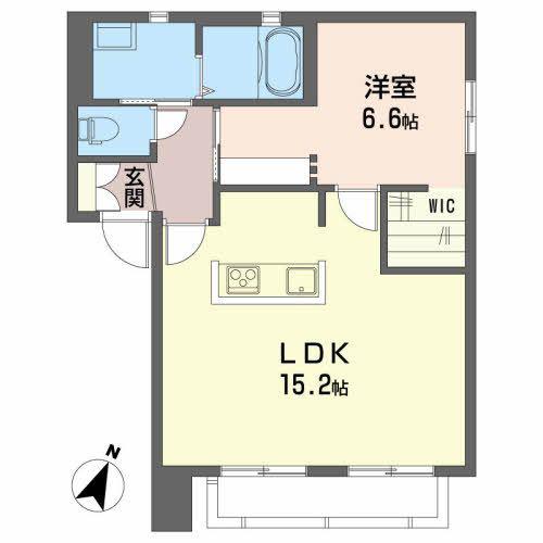 ベルハイムIII(1LDK/2階)の間取り写真
