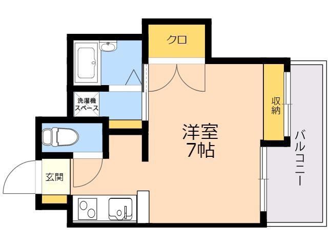 セラフィーノ白金(ワンルーム/3階)の間取り写真