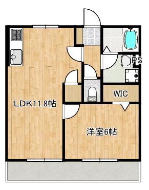 コーラルハイツIII(1LDK/1階)の間取り写真
