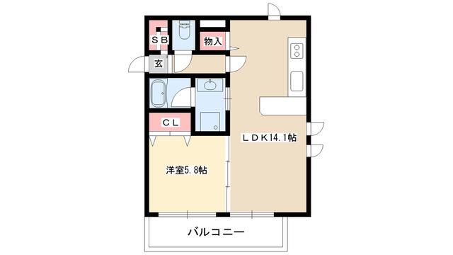 INVILLAGE(1LDK/3階)の間取り写真