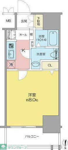 SHOKEN RESIDENCE名古屋サウス(1K/4階)の間取り写真