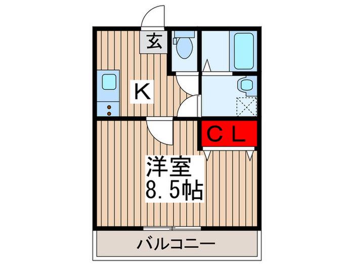 KA-NA MAISON愛宕(1K/1階)の間取り写真