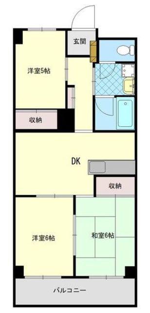 KODAヒルズ戸田(3DK/1階)の間取り写真