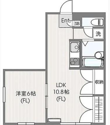 ソレイユ橋本(1LDK/2階)の間取り写真