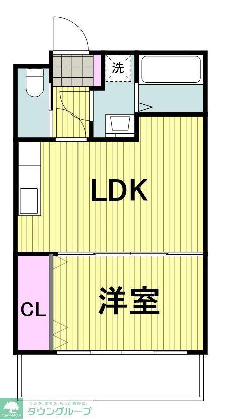 ルシャトーローゼ(1LDK/2階)の間取り写真