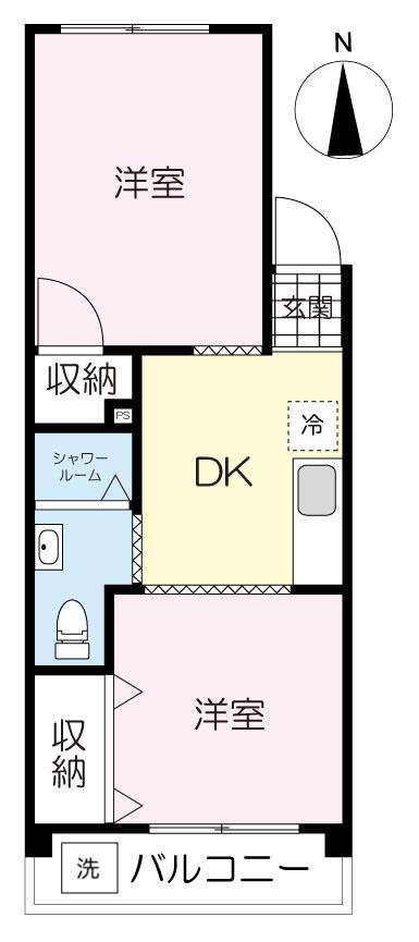 第5高島平マイコーポ(2DK/3階)の間取り写真