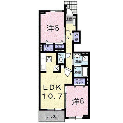 メゾンドジョリ(2LDK/1階)の間取り写真