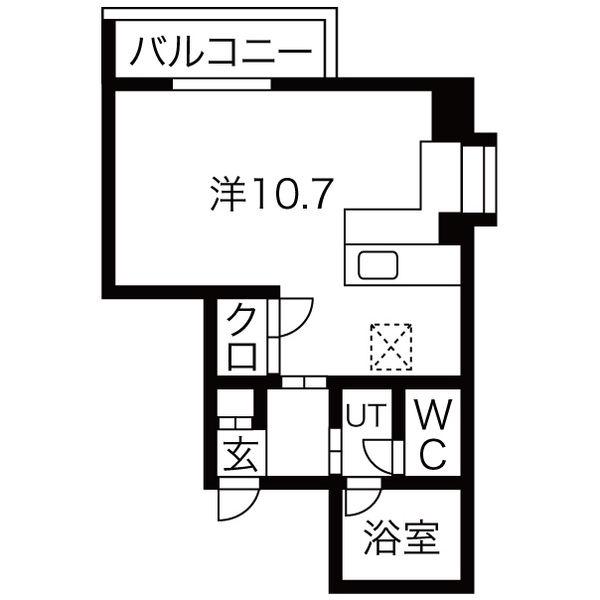 シティライフ今池北(ワンルーム/2階)の間取り写真