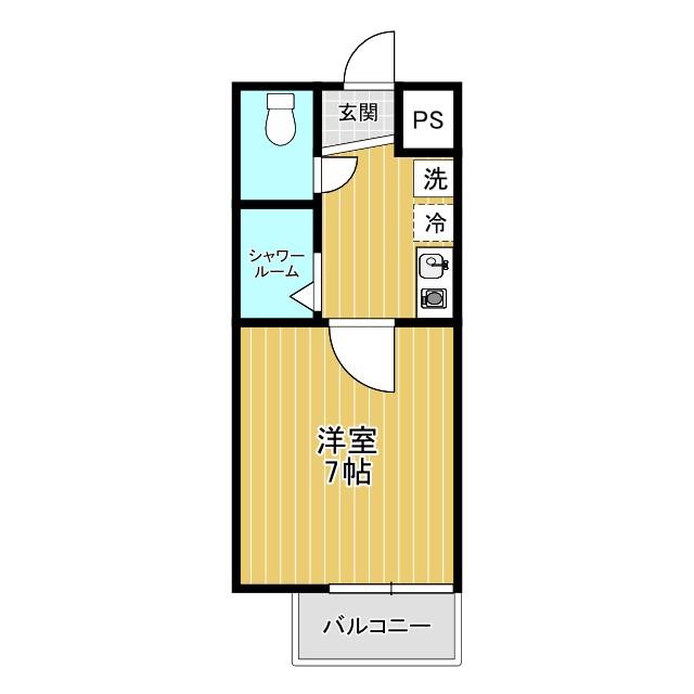 COMMONS真志喜(1K/4階)の間取り写真