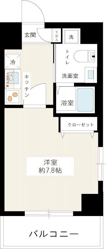 HYS DILETTO(1K/6階)の間取り写真