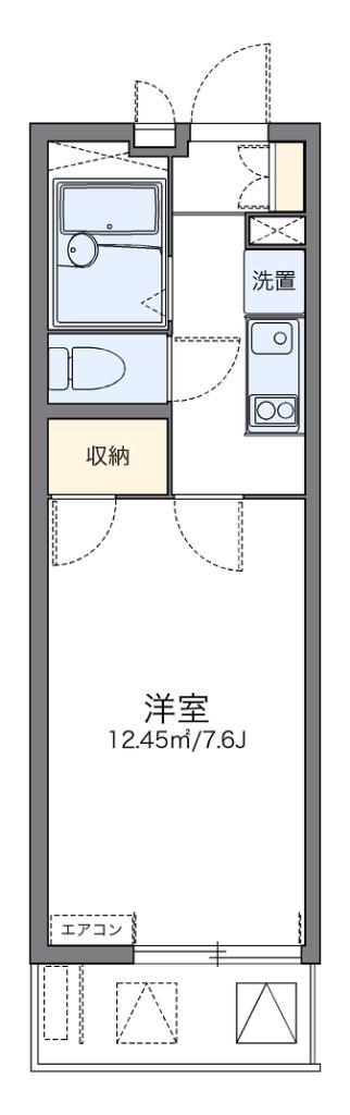 レオパレスWINDII(1K/4階)の間取り写真
