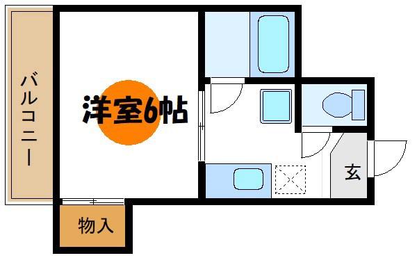 コーポ秀(1K/2階)の間取り写真