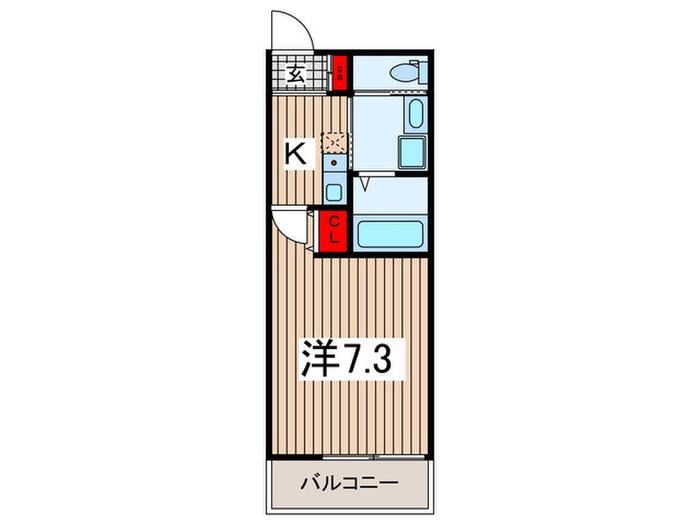 N.プライム宮原(1K/1階)の間取り写真