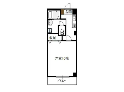 ジョイステーションビル(1K/3階)の間取り写真