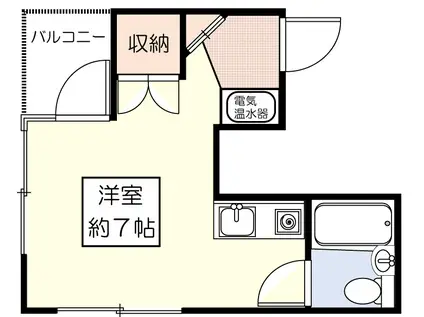 中川ビル(ワンルーム/3階)の間取り写真