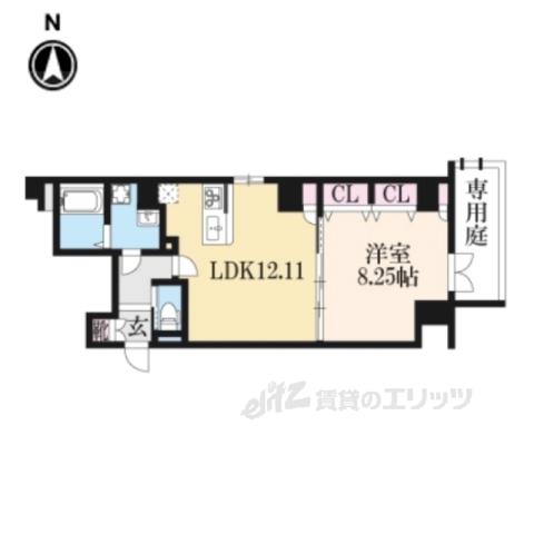 CASA RYOKO2(1LDK/1階)の間取り写真