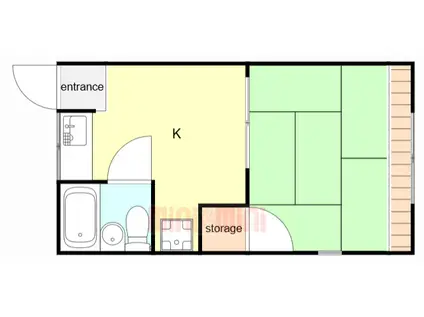 ハイツプチ(1K/2階)の間取り写真