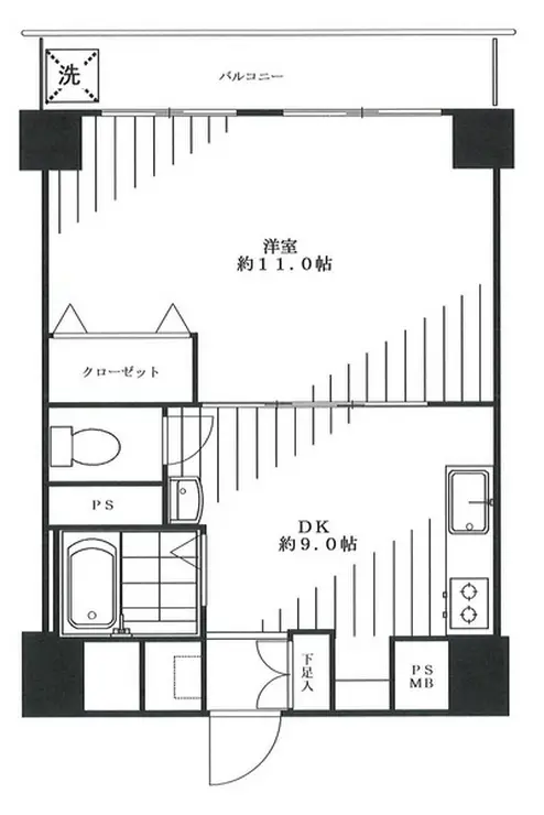 五反田コーポビアネーズ 3階階 間取り