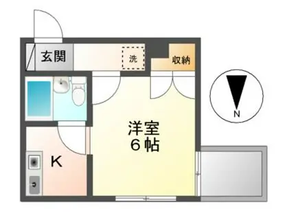 エステート大須(1K/3階)の間取り写真