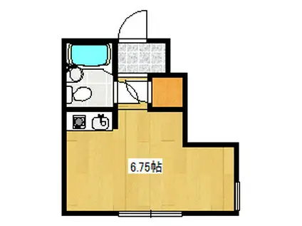 第2ナガタビューハイツ(ワンルーム/2階)の間取り写真