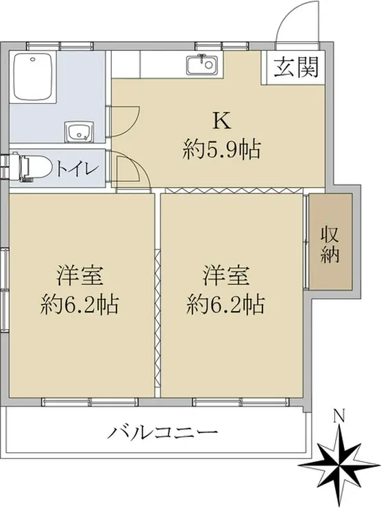 美園マンション 2階階 間取り