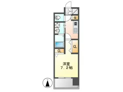 パルティール黒川アネックス(1K/2階)の間取り写真