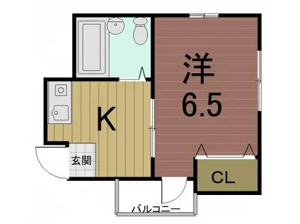 MPIS京都山科(1K/1階)の間取り写真