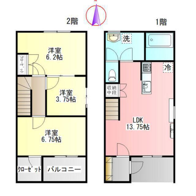 ヴィラフロンティア東鶉 A(3LDK/1階)の間取り写真