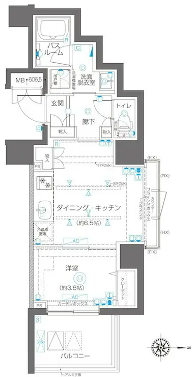 ZOOM高田馬場 7階階 間取り