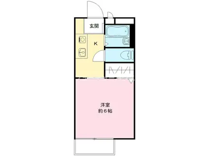 サントラピーヌ(1K/1階)の間取り写真