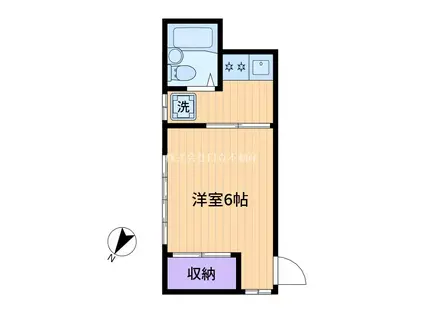 コーポフジ(1K/2階)の間取り写真