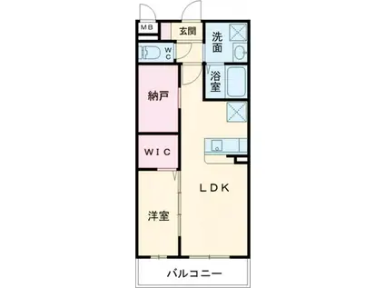 LIFEFIELD小郡II(1SLDK/1階)の間取り写真