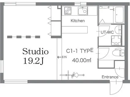 STAART OSAKI-スタールト大崎‐(ワンルーム/1階)の間取り写真