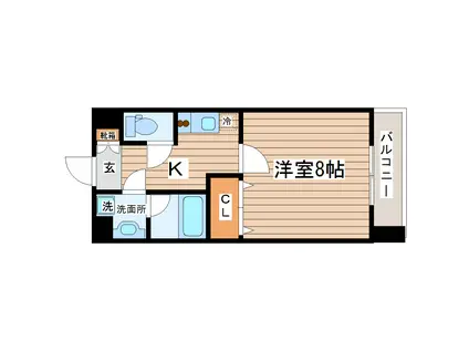 ヴィンテージ北山(1K/2階)の間取り写真