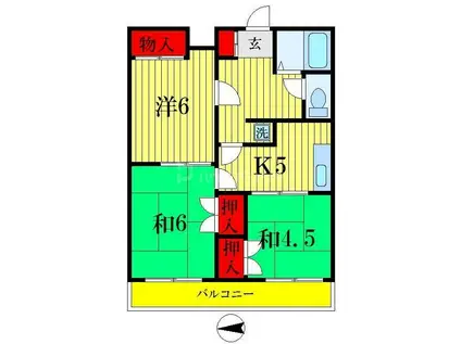 クレール・オートンヌ南水元(3K/2階)の間取り写真
