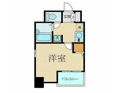 エスコート東大前(1K/6階)の間取り写真