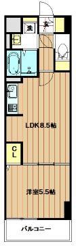 リアライズ今里南(1LDK/1階)の間取り写真