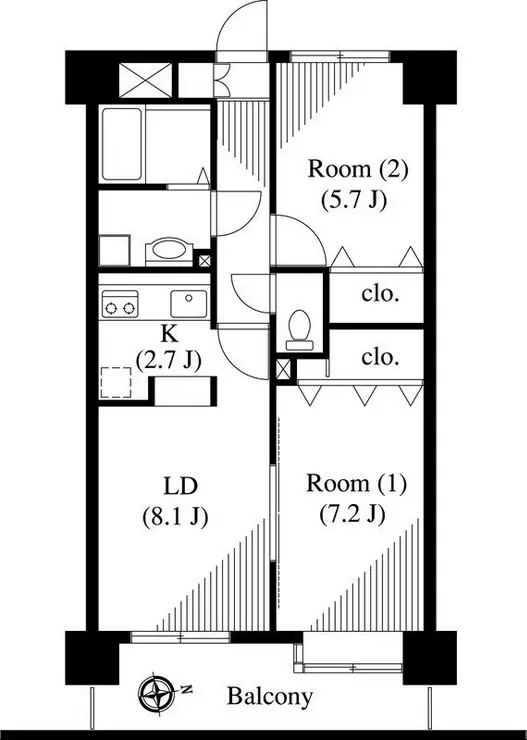 バーディーテラス仲町 9階階 間取り