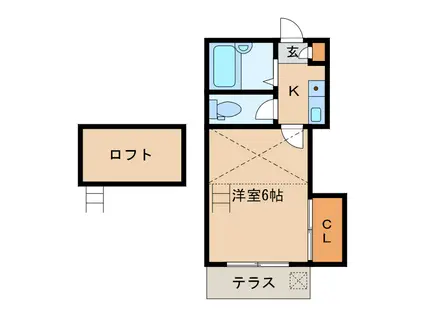 メゾンシマヅ(1K/1階)の間取り写真