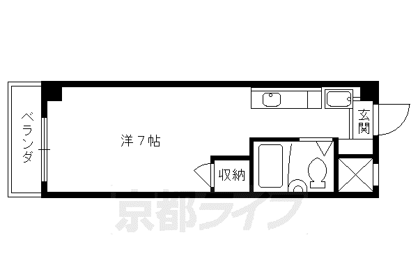 樹庭夢・幹(1K/3階)の間取り写真