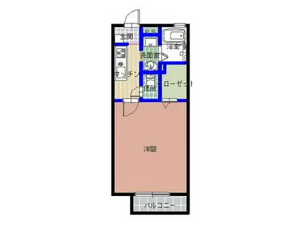 サニーハウス高橋(1K/2階)の間取り写真