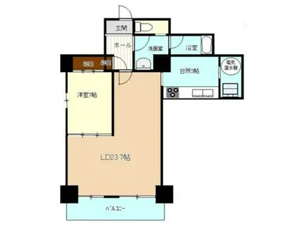 半蔵門ハウス(1LDK/5階)の間取り写真