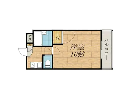 朝日が丘尾田ハイツ(1K/3階)の間取り写真