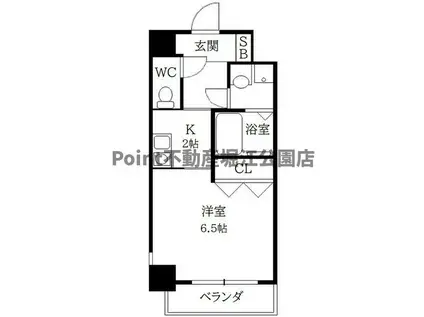 I CUBE深江橋(1K/5階)の間取り写真
