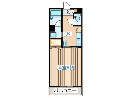 フロラシオン長町南(1K/3階)の間取り写真