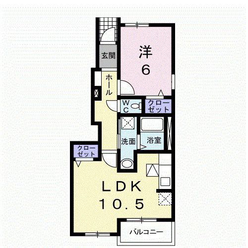 エマージュ EMAGE(1LDK/1階)の間取り写真