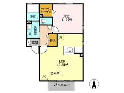 セジュールKIYO A(1LDK/2階)の間取り写真