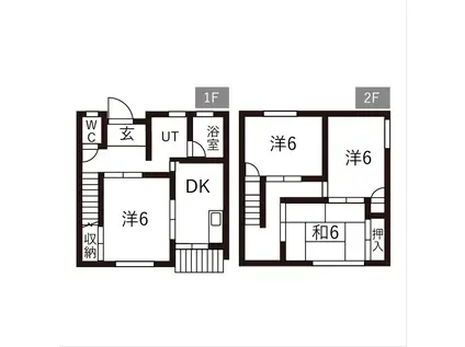 アイコーハイツ2(4DK/1階)の間取り写真